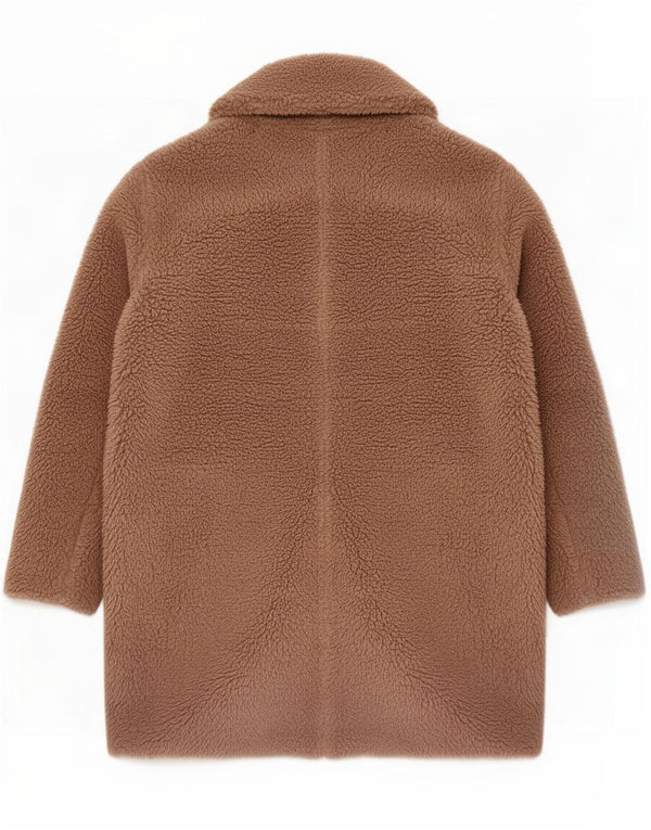 Zara Γυναικείο Πανωφόρι από Faux Fur Oversized UK 10 Small Brown