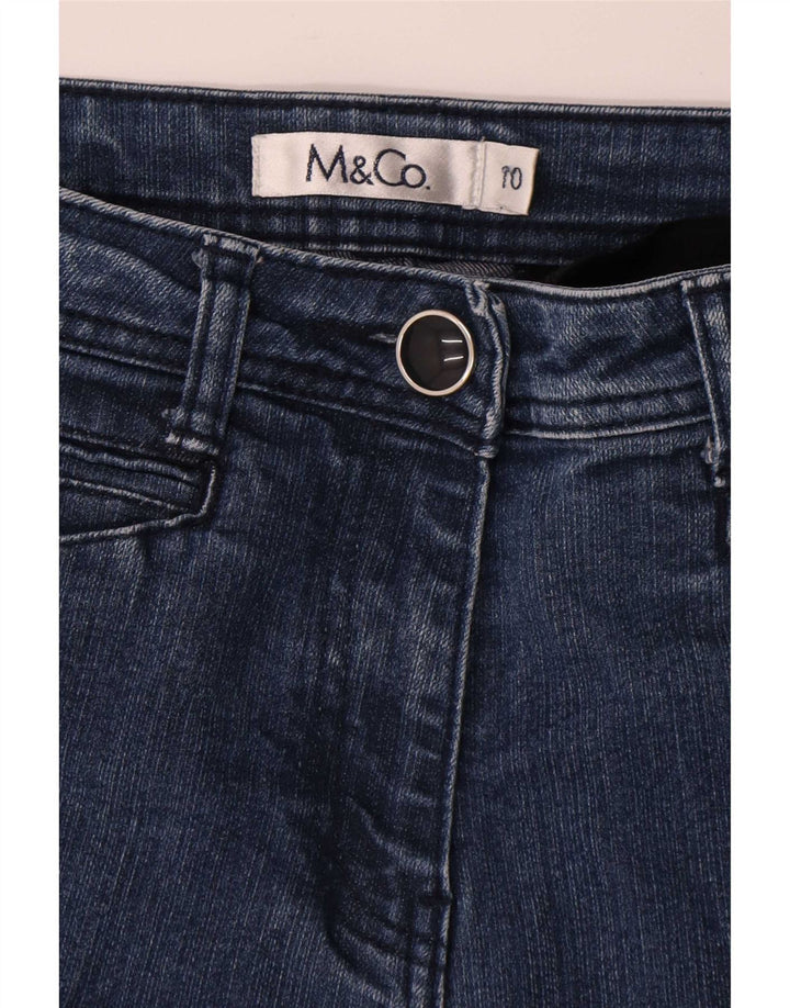 M&Co Γυναικεία Bootcut Jeans UK 10 Small W28 L28 Blue Viscose