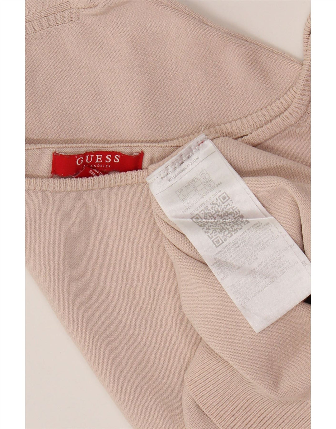 Guess Γυναικεία Crop Μπλούζα Τοπ UK 12 Medium Pink Viscose