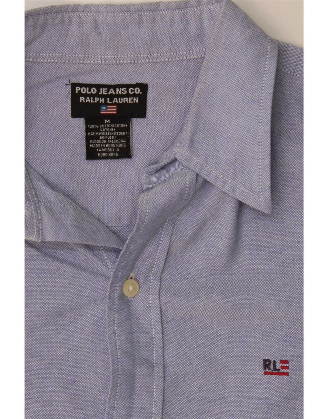 Ανδρικό πουκάμισο Ralph Lauren, μεσαίο μπλε βαμβακερό Classic