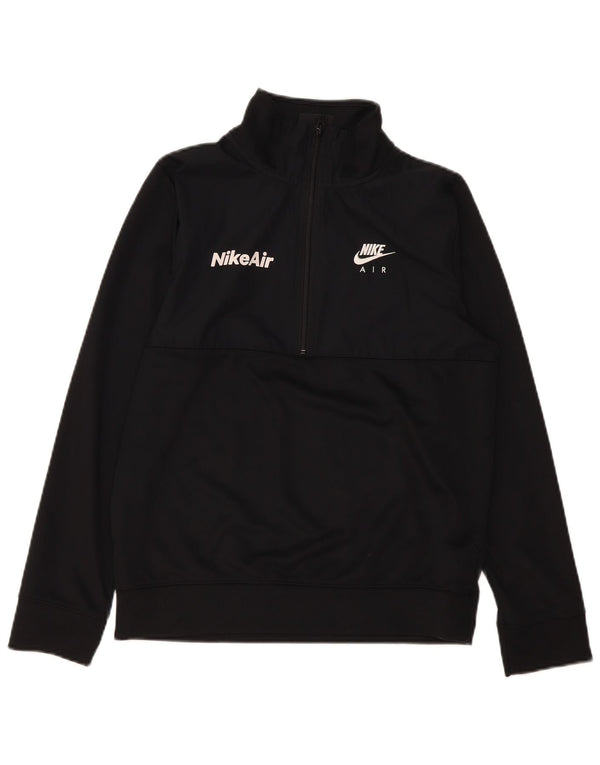 Φούτερ Nike Boys με φερμουάρ με λαιμόκοψη 13-14 ετών XL μαύρο