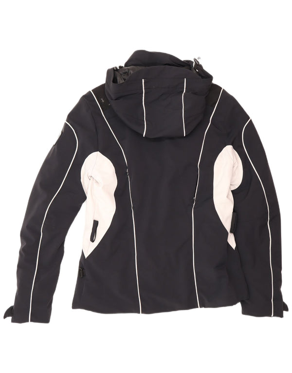 Emporio Armani γυναικείο μπουφάν σκι με κουκούλα UK 18 XL Navy Blue Colorblock