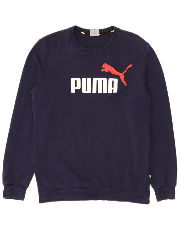 Ανδρικό γραφικό φούτερ Adidas Jumper Small Navy Blue από βαμβακερό