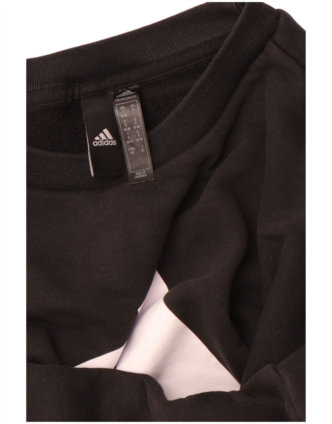 Γυναικεία ADIDAS Primegreen Oversized Φούτερ Jumper UK 8/10 Small Black