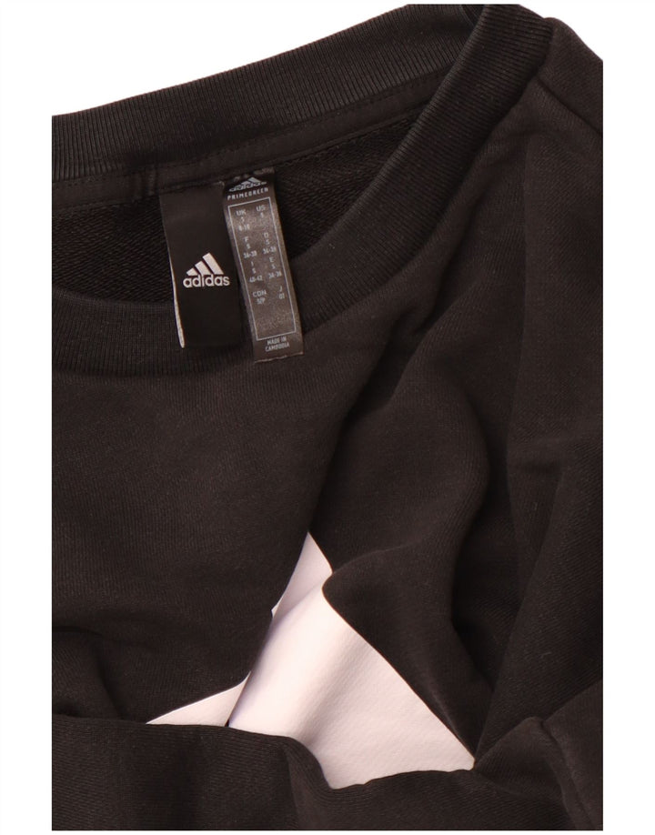 Γυναικεία ADIDAS Primegreen Oversized Φούτερ Jumper UK 8/10 Small Black
