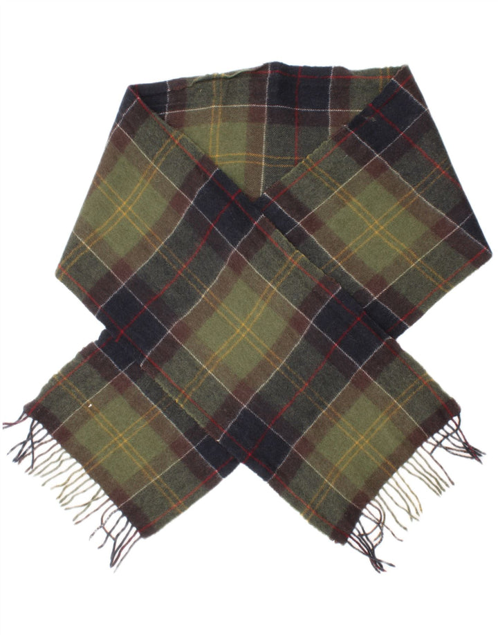 Ανδρικό ορθογώνιο φουλάρι Barbour One size Πράσινο καρό μαλλί
