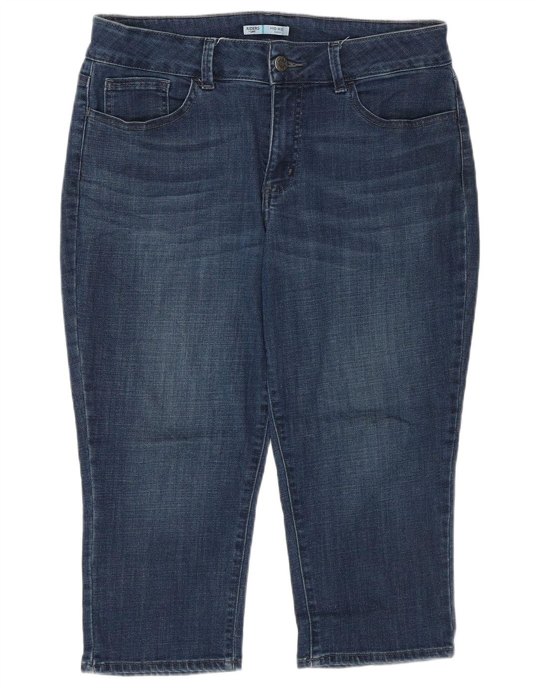Lee Γυναικείο ψηλόμεσο Capri Jeans US 12 Large W34 L20 Μπλε βαμβακερό