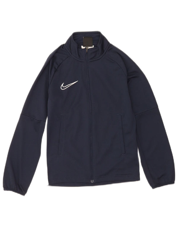 Μπουφάν Nike Boys Dri Fit αθλητική φόρμα 8-9 ετών Small Navy Blue Polyester