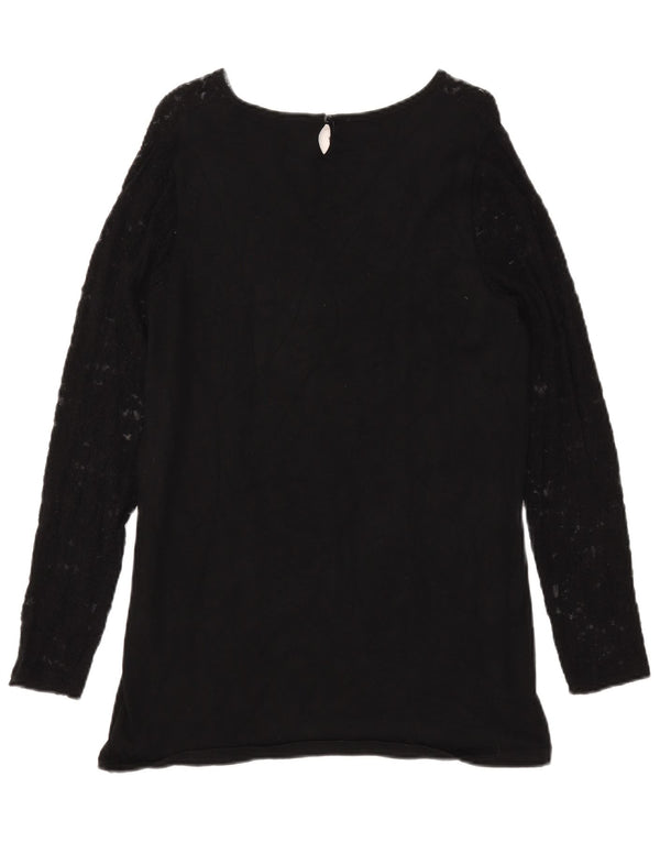 Marks & Spencer Γυναικείο πουλόβερ με λαιμόκοψη UK 12 Medium Black