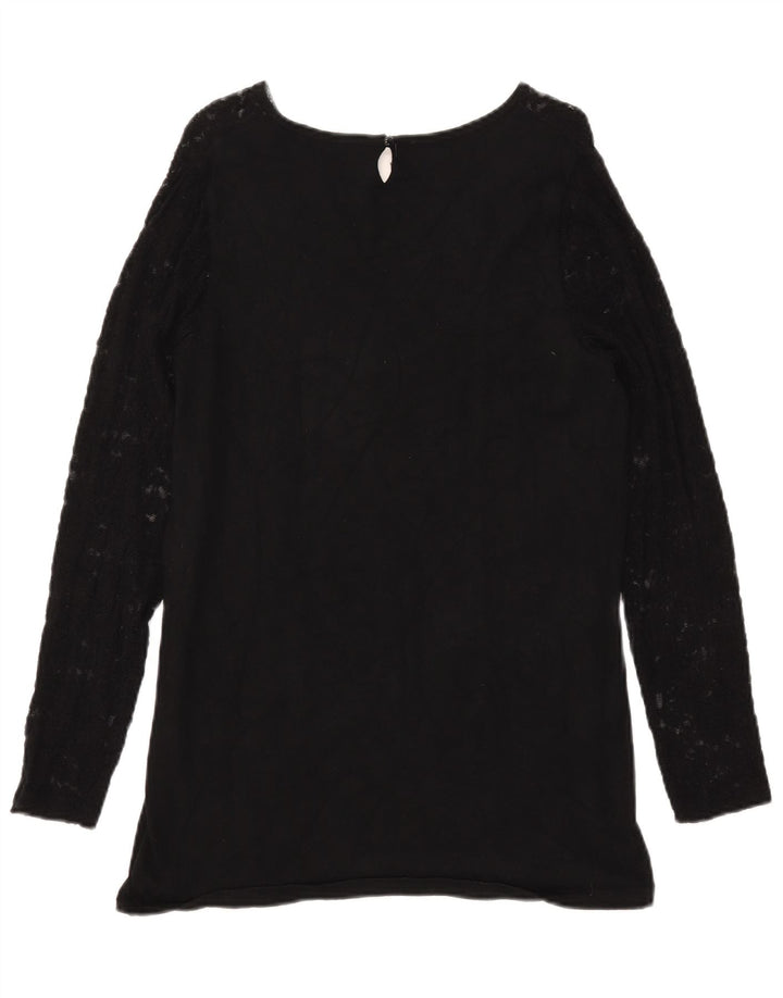 Marks & Spencer Γυναικείο πουλόβερ με λαιμόκοψη UK 12 Medium Black