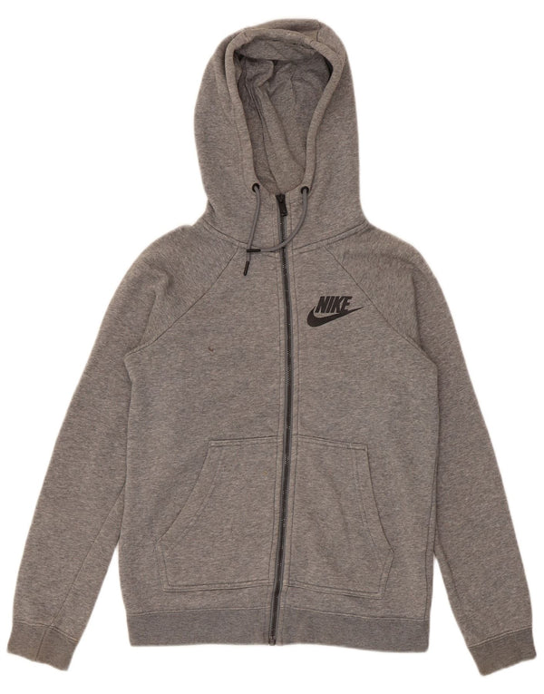 Γυναικείο πουλόβερ Nike με φερμουάρ UK 4 XS βαμβακερό γκρι