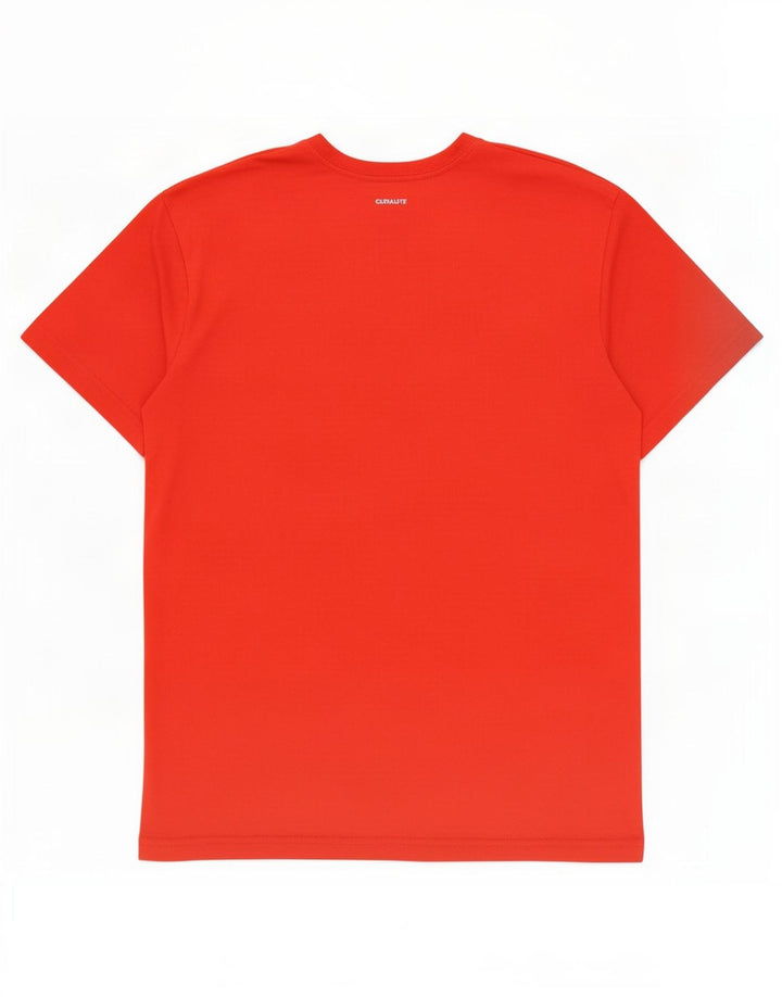 Ανδρικό T-Shirt Adidas Climalite Top Large Red Polyester
