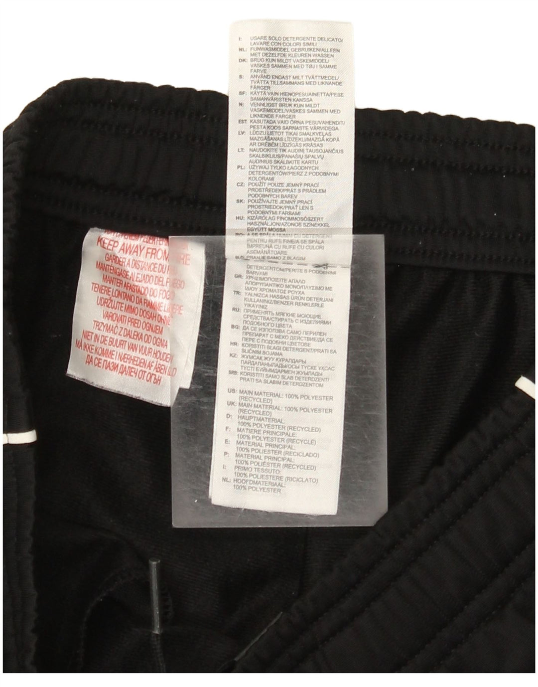 Adidas Boys Tracksuit Trousers Joggers 11-12 Years Black Polyester