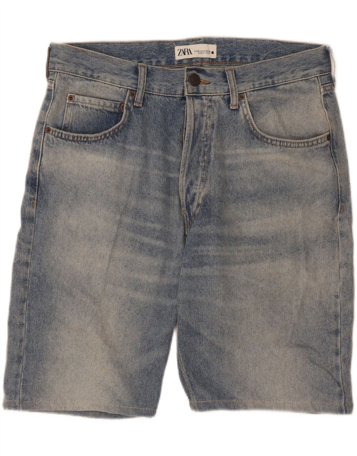 Zara Γυναικείο τζιν σορτς EU 38 Small W28 Μπλε βαμβακερό