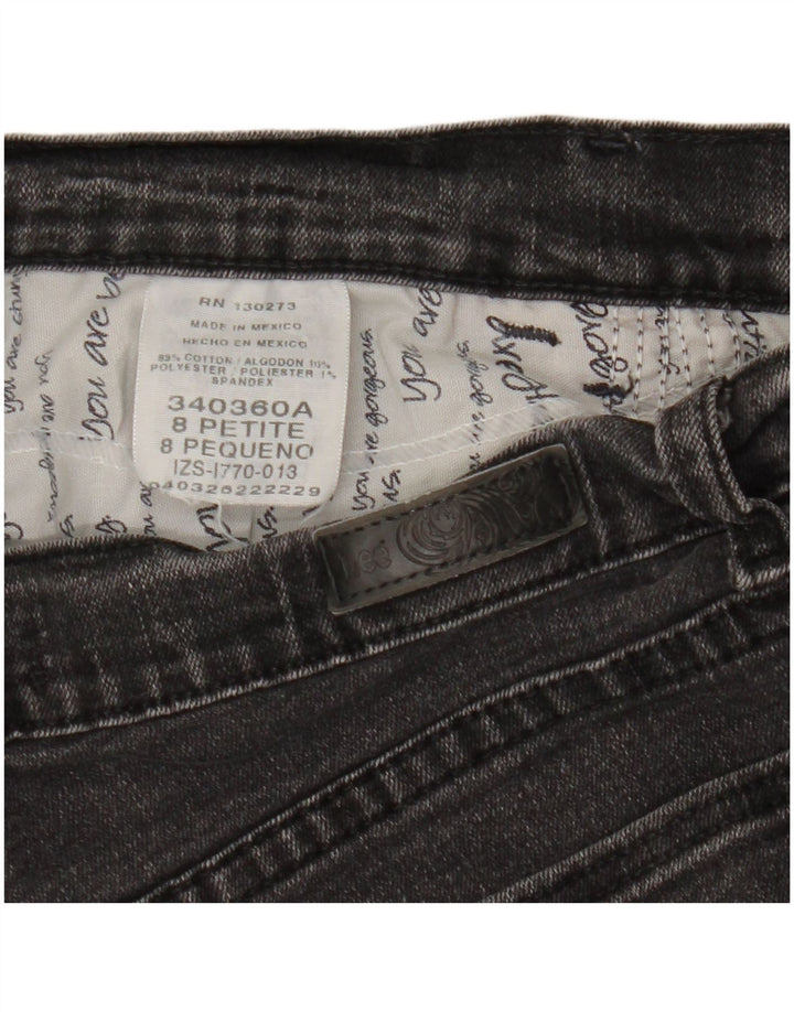 Γυναικείο Petite Straight Jeans LEE US 8 Medium W30 L27 Μαύρο βαμβακερό