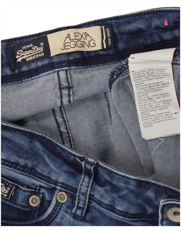 SUPERDRY Γυναικεία Alexia Jegging Skinny Jeans W30 L32 Μπλε βαμβακερό