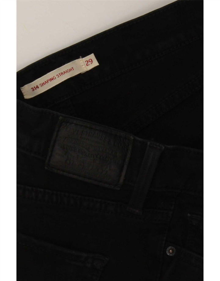Levi's Womens 314 Shaping Straight Jeans W29 L28 Μαύρο