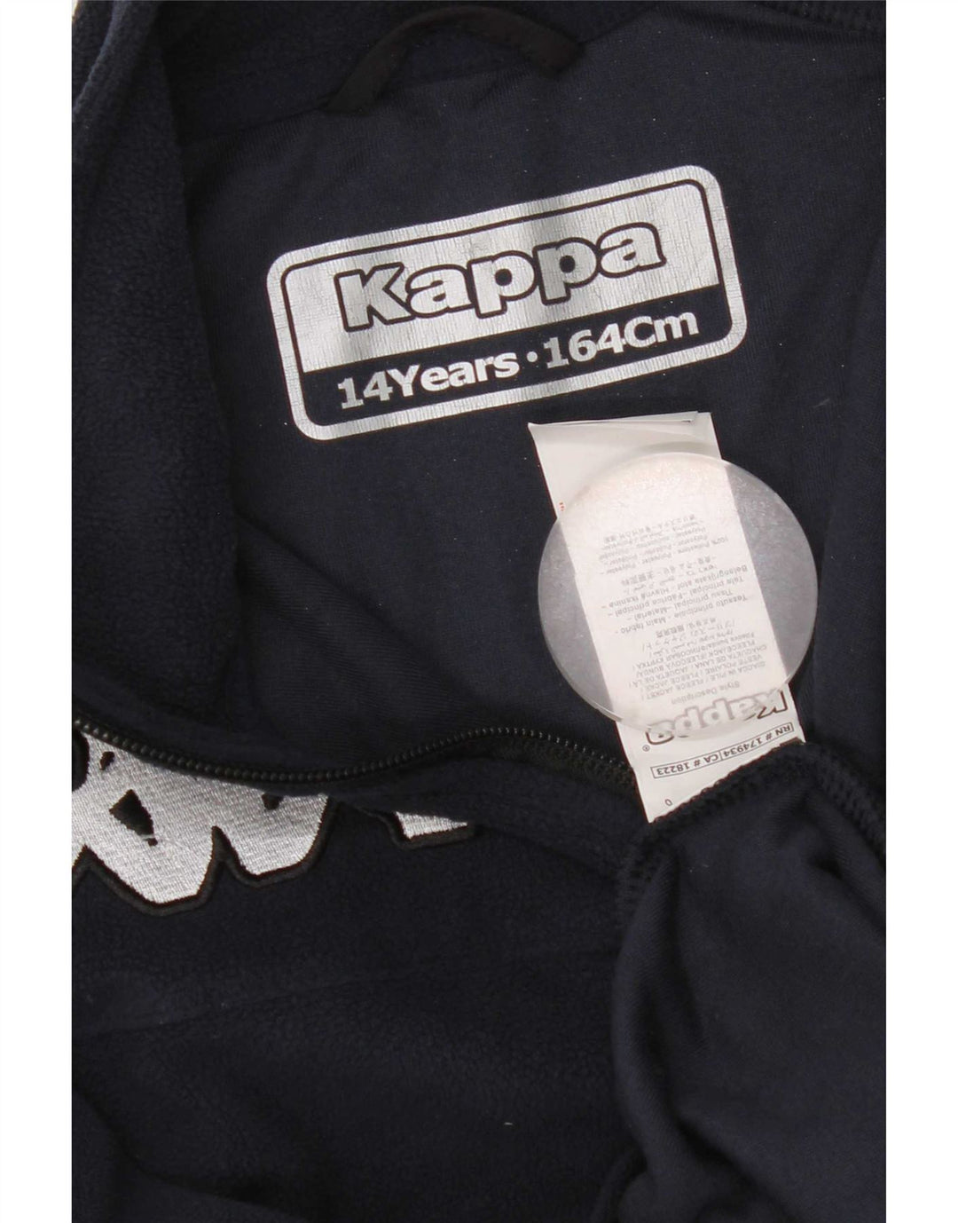 Kappa Boys Zip Neck Fleece Jumper 13-14 ετών Navy Blue Polyester