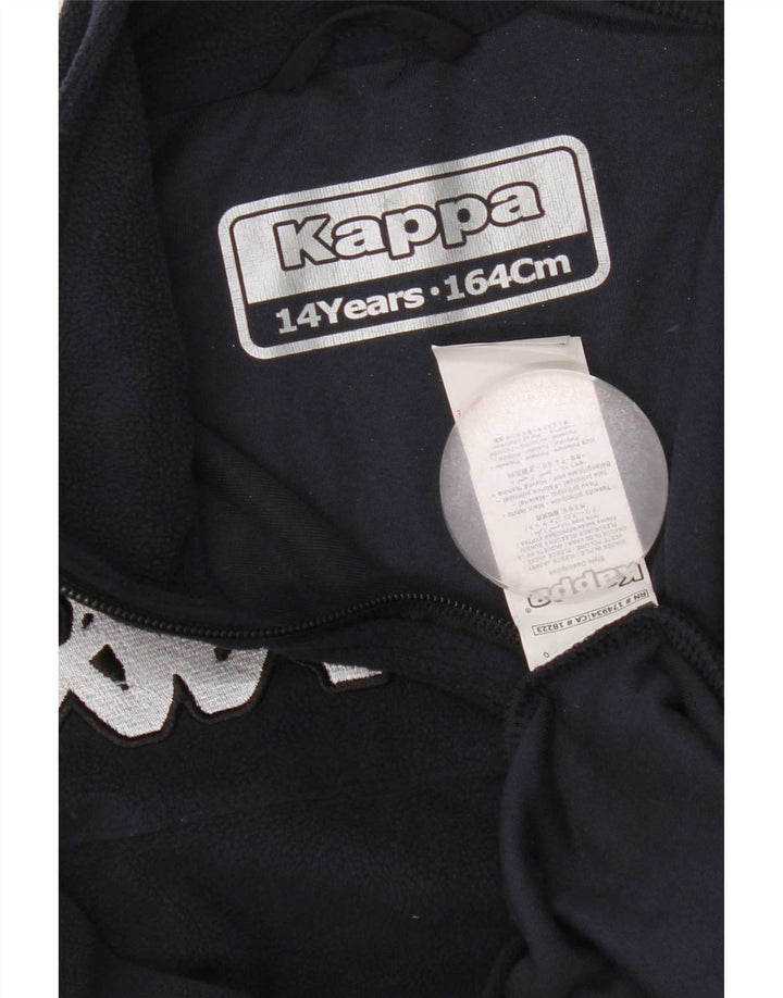 Kappa Boys Zip Neck Fleece Jumper 13-14 ετών Navy Blue Polyester