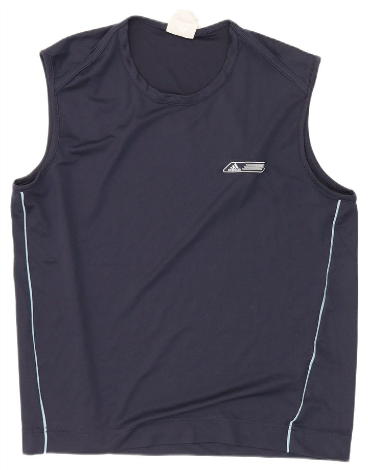 Ανδρικό γιλέκο Adidas Large Navy Blue Polyester