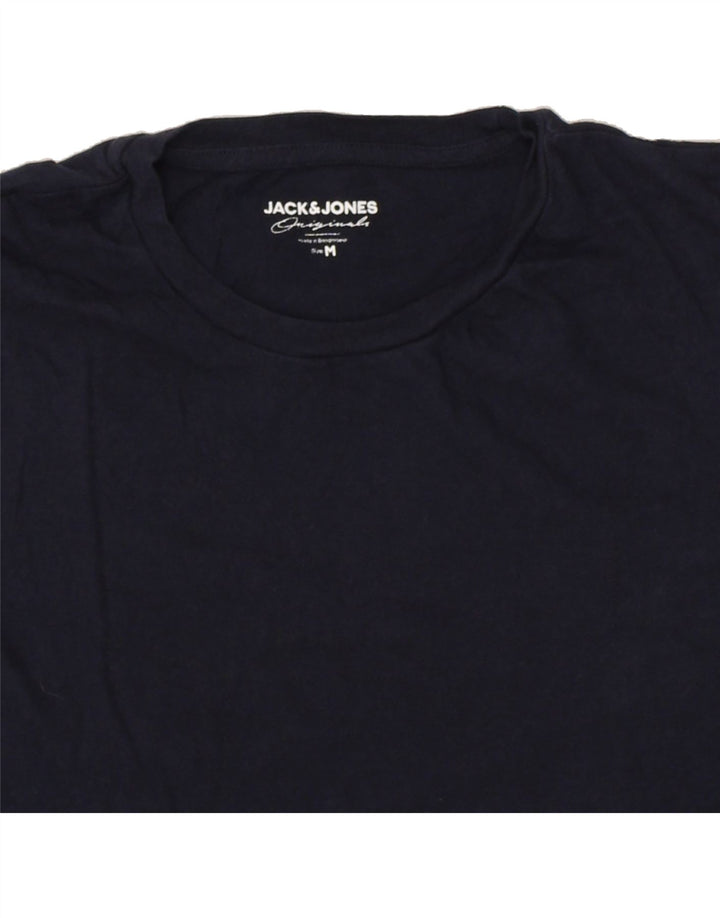 JACK & JONES Mens Graphic T-Shirt Top Medium Navy Blue Cotton Vintage Jack & Jones and Second-Hand Jack & Jones from Messina Hembry 