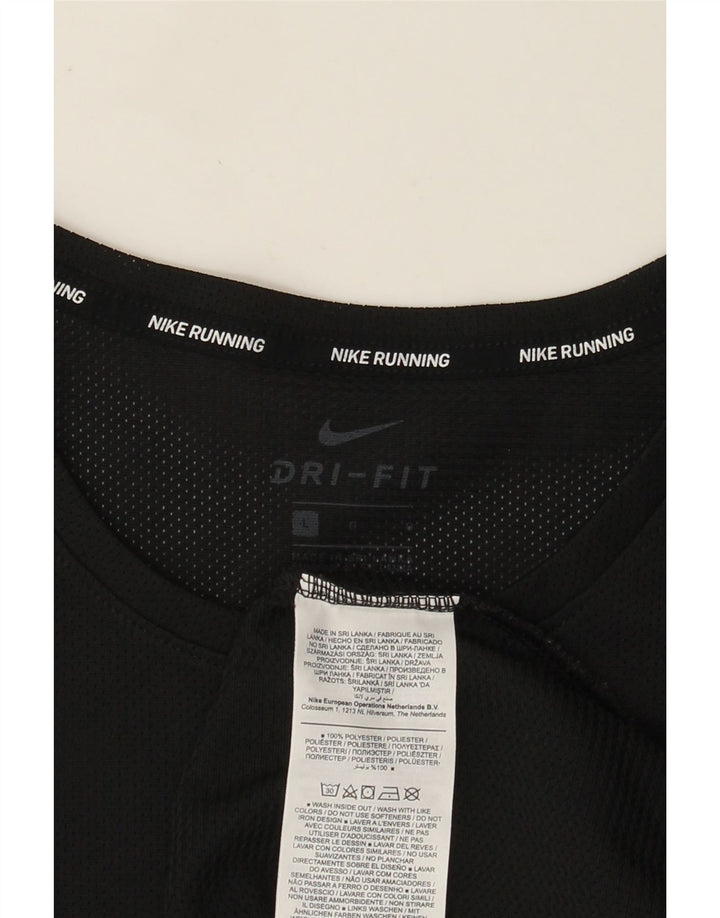 Ανδρικό T-shirt Nike Dri Fit Top Large Μαύρο Πολυεστέρας