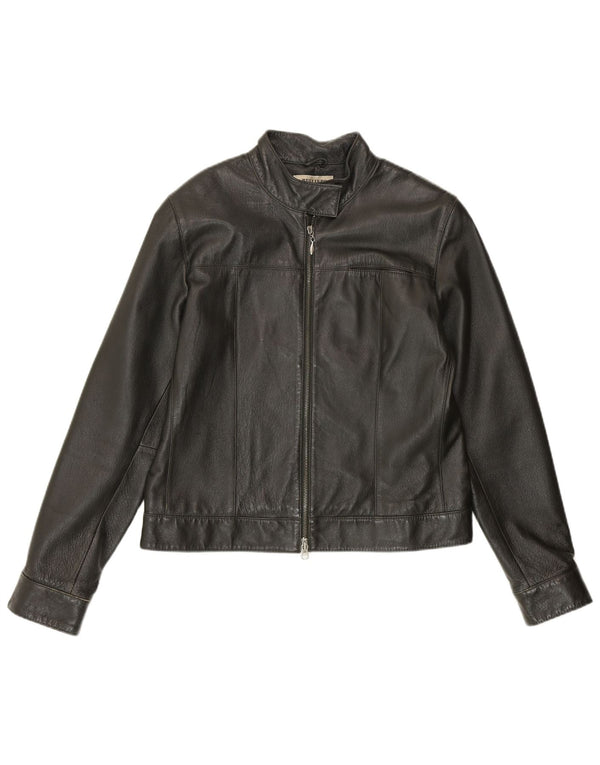 HELLINE Γυναικείο Δερμάτινο Μπουφάν UK 14 Medium Green Leather