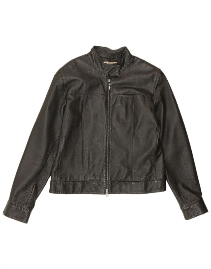 HELLINE Γυναικείο Δερμάτινο Μπουφάν UK 14 Medium Green Leather