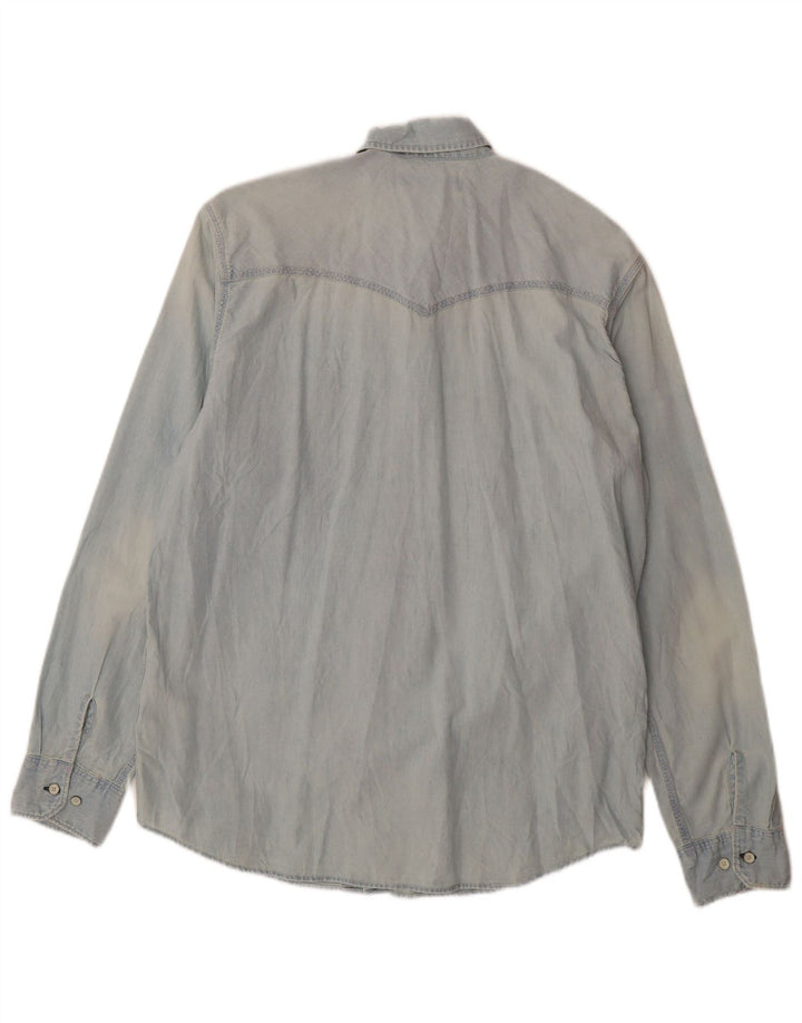 Ανδρικό τζιν πουκάμισο Levi's Standard Fit, μεγάλο μπλε βαμβακερό