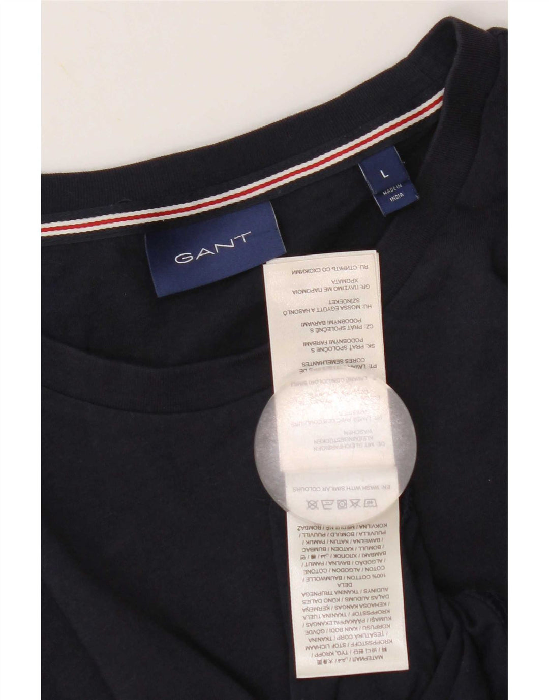 Ανδρικό T-Shirt Gant Top Large Navy Blue από βαμβάκι