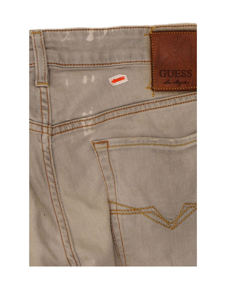 Ανδρικό στενό τζιν GUESS Distressed Skinny W32 L32 Γκρι βαμβακερό