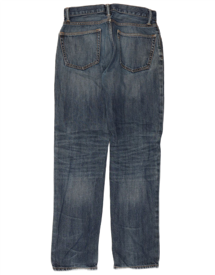 Gap Womens Distressed Straight Jeans W28 L32 Μπλε βαμβακερό