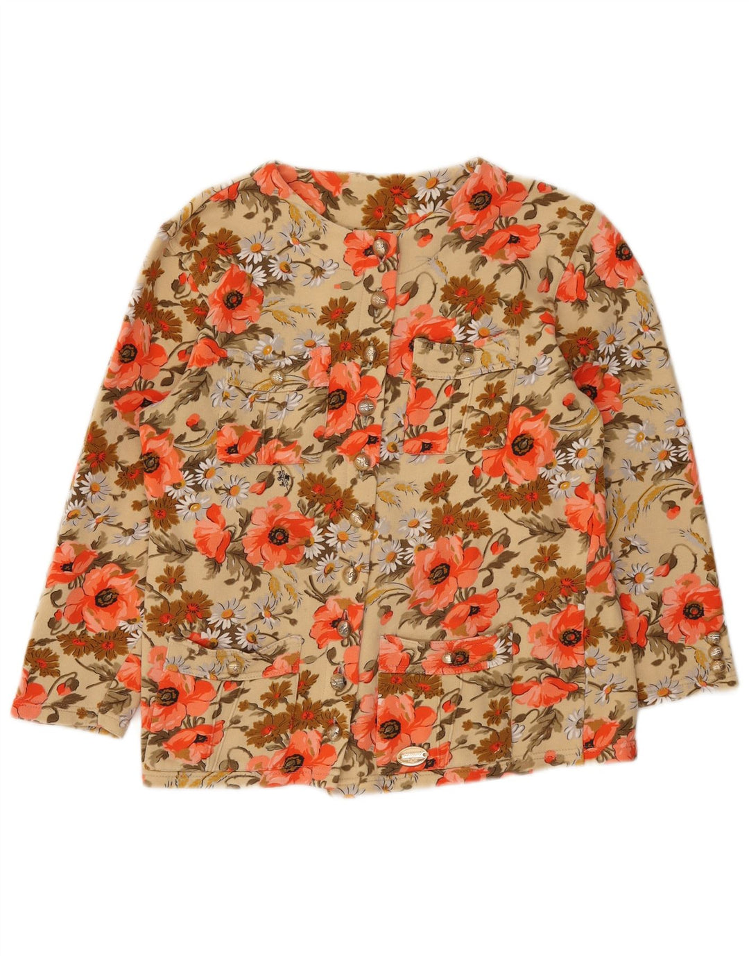 Vintage Γυναικείο Utility Μπουφάν IT 42 Μεσαίο Πολύχρωμο Βαμβακερό Floral