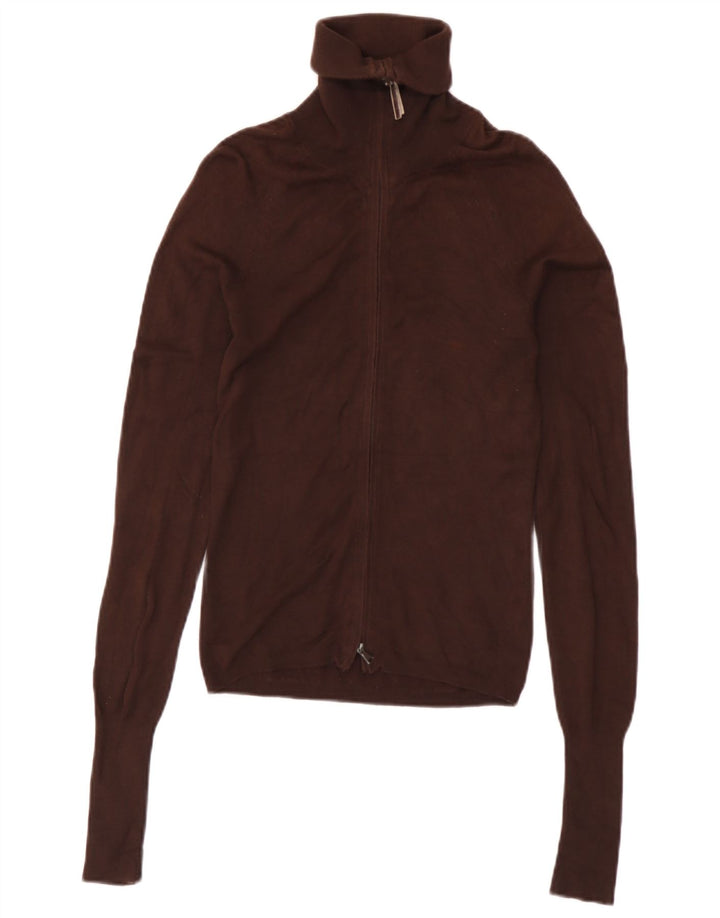 Zara Γυναικεία Ζακέτα UK 8 Small Brown Rayon
