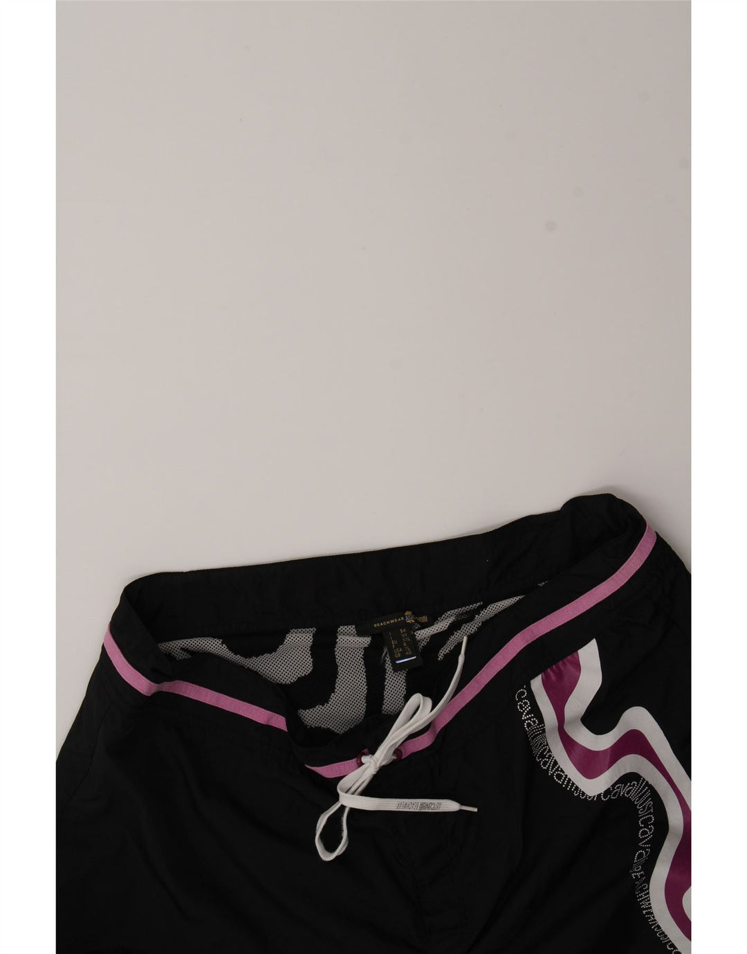 JUST CAVALLI Mens Graphic Swimming Shorts XL Black Polyamide Vintage Just Cavalli and Second-Hand Just Cavalli from Messina Hembry 