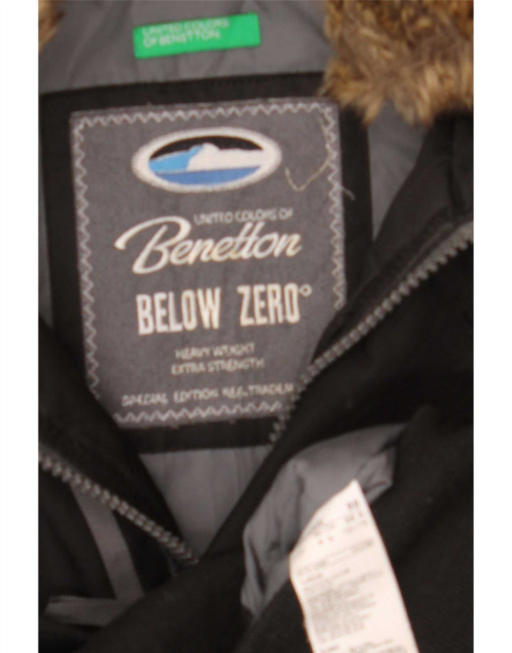 Ανδρικό μπουφάν Benetton με κουκούλα IT 50 Large Black