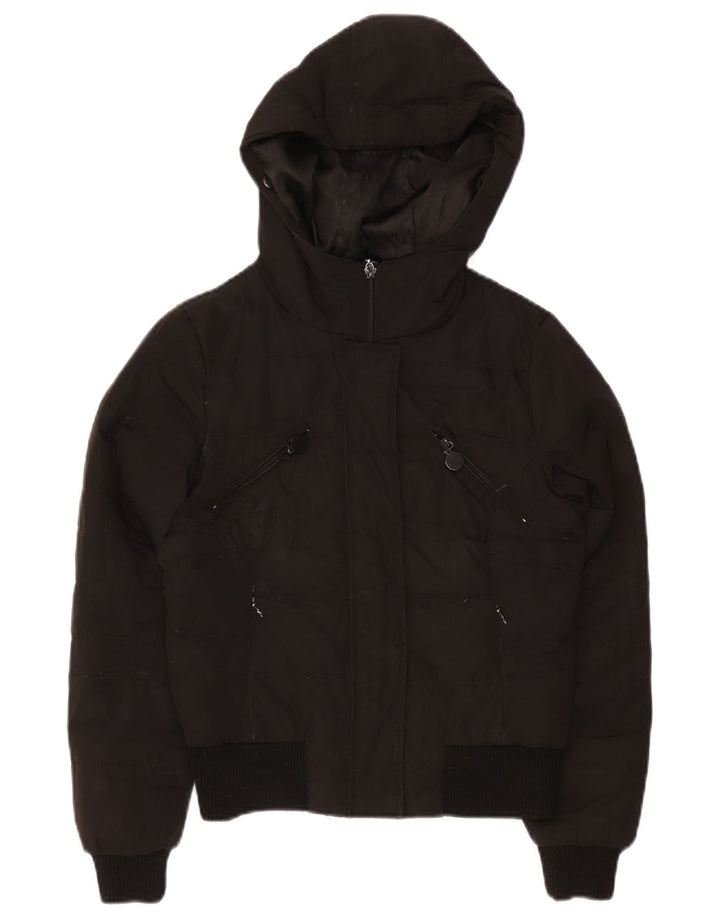 Zara Γυναικείο μπουφάν με κουκούλα UK 10 Small Black