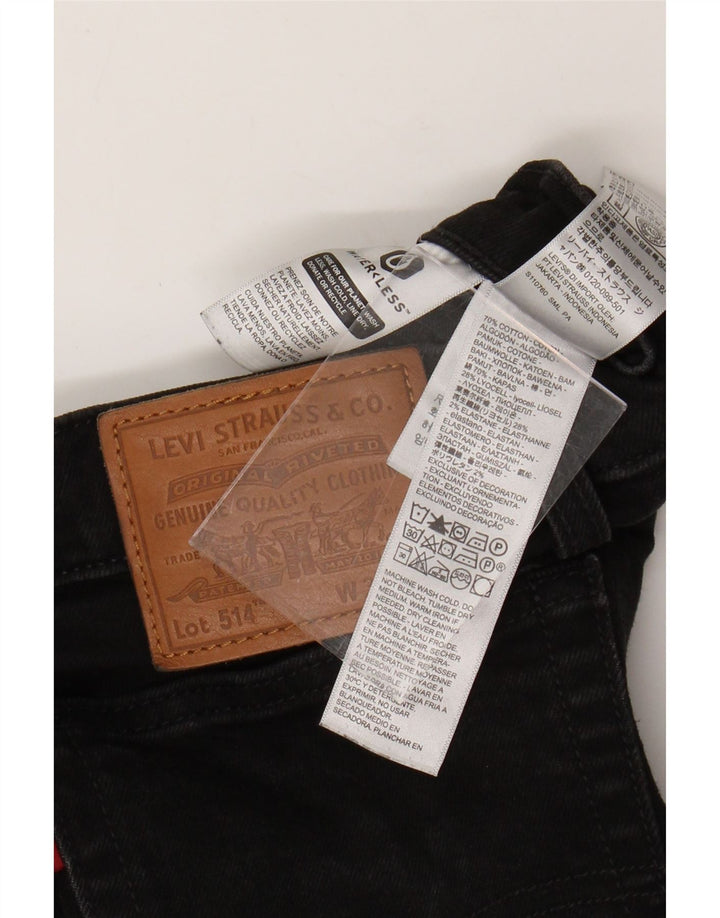 Levi's Mens 514 Straight Jeans W33 L28 Μαύρο βαμβακερό