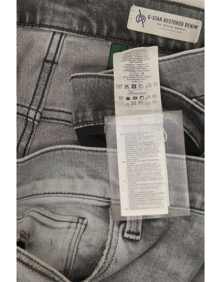 G-Star Mens 3301 Distressed Slim Jeans W36 L36 Γκρι βαμβακερό