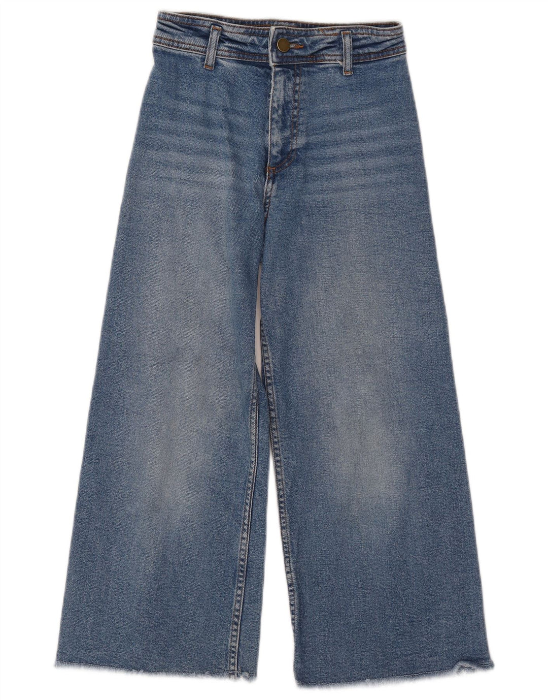 ZARA Girls Wide Leg Jeans 9-10 Years W24 L22 Blue