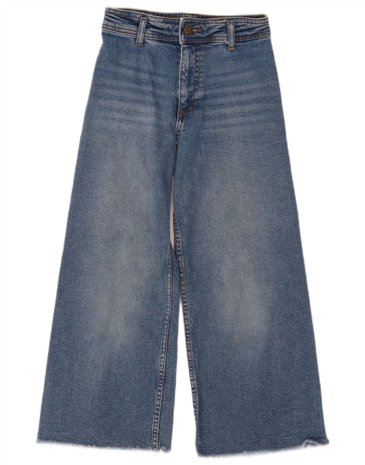 ZARA Girls Wide Leg Jeans 9-10 Years W24 L22 Blue