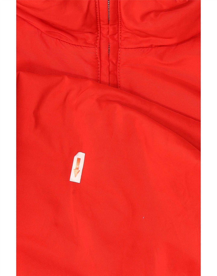 Vintage Ανδρικό Utility Hooded Anorak Jacket UK 40 Large Red Polyamide