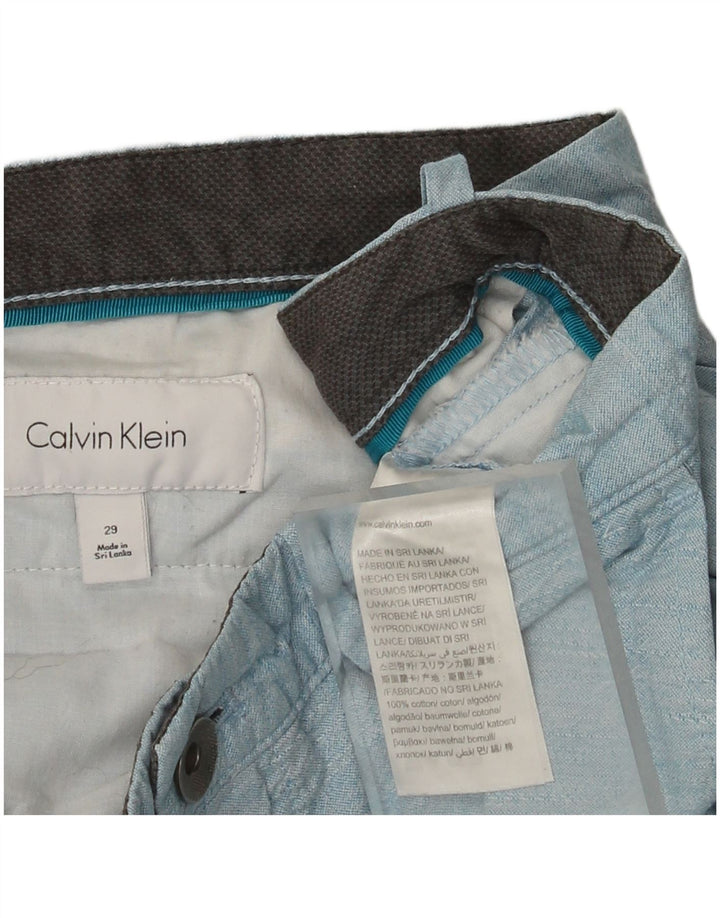 Ανδρικό σορτς Chino Calvin Klein W29 Μικρό μπλε βαμβακερό