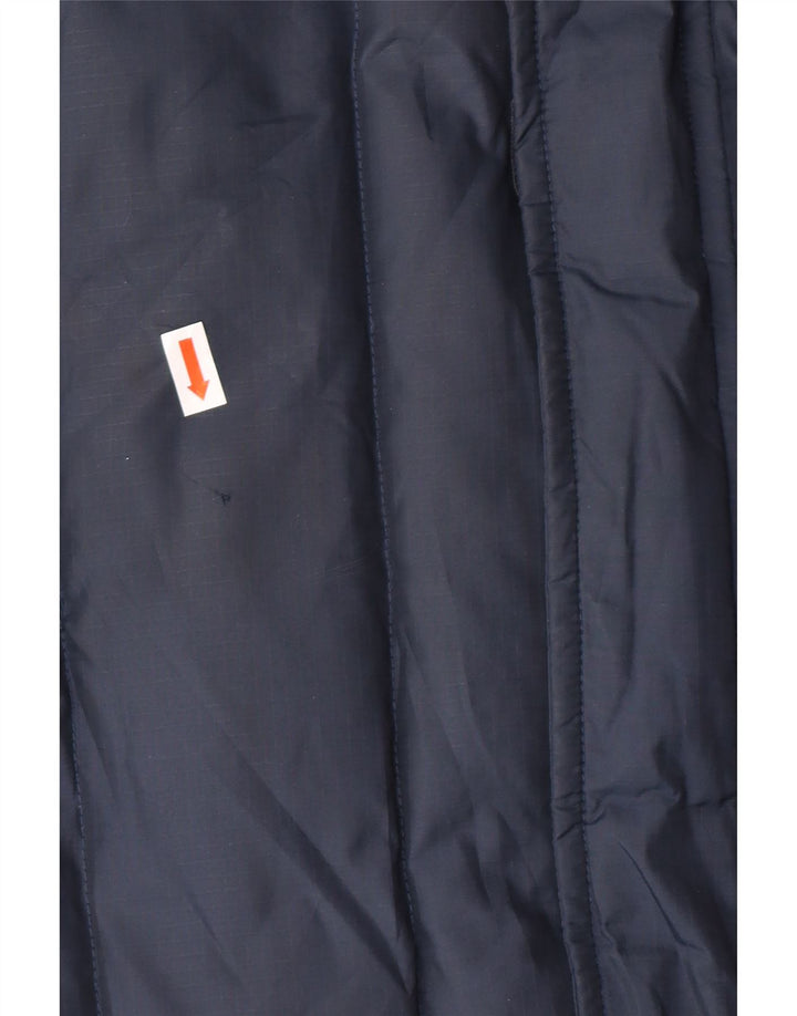 ADIDAS Mens Padded Jacket UK 38 Medium Navy Blue Polyamide