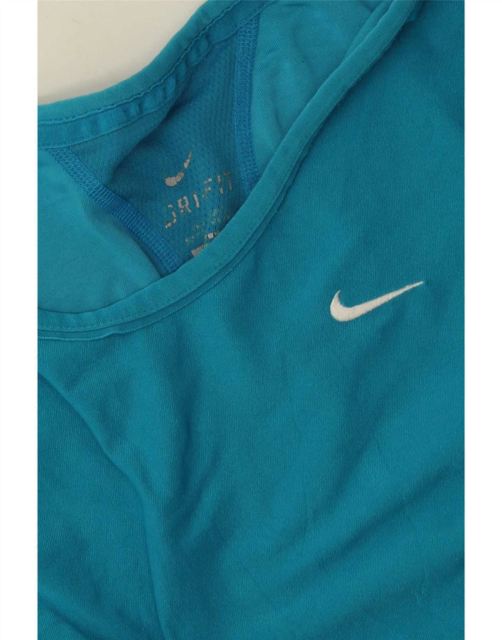 Γυναικείο μπλουζάκι Nike Dri Fit Top UK 10 Small Blue Polyester