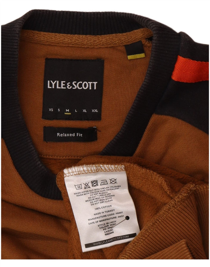 Ανδρικό φούτερ Lyle & Scott Jumper Καφέ μεσαίο χρώμα, βαμβακερό