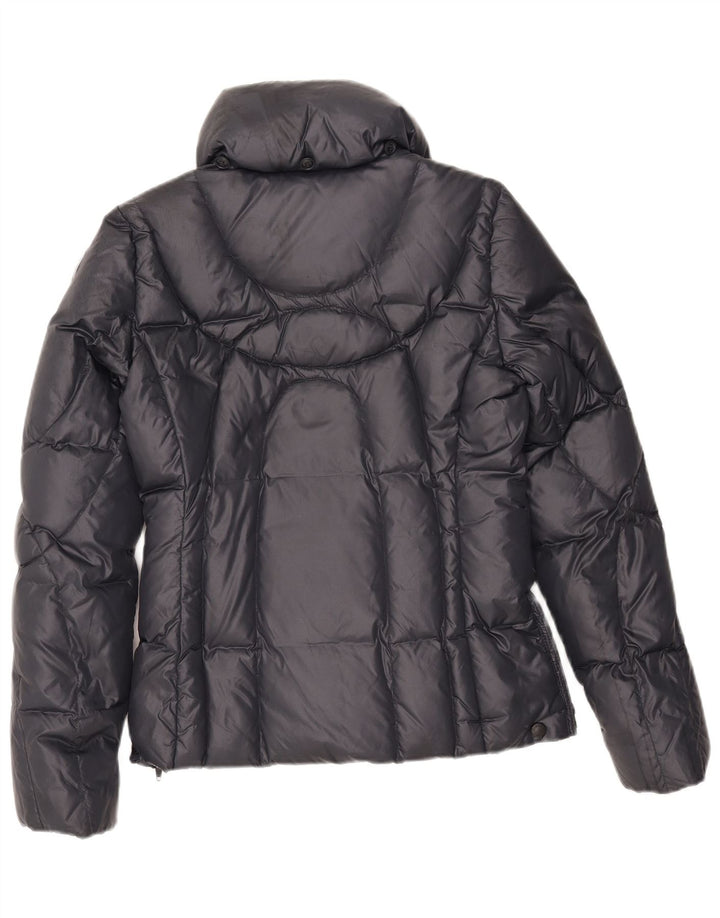 Blauer Γυναικείο μπουφάν UK 12 Medium Navy Blue Polyamide