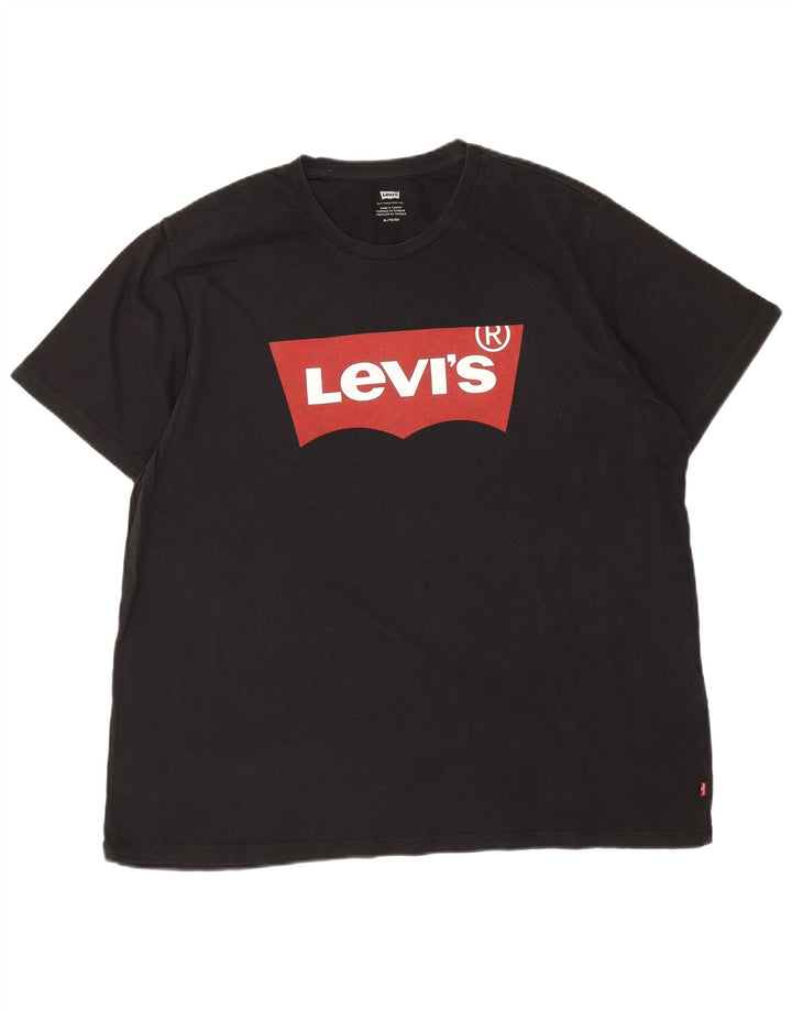 Ανδρικό γραφικό μπλουζάκι Levi's Top 2XL Μαύρο βαμβακερό λογότυπο