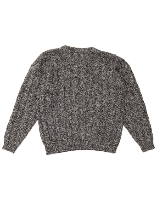Γυναικείο πουλόβερ με λαιμόκοψη St. Bernard UK 14 Large Navy Blue Flecked