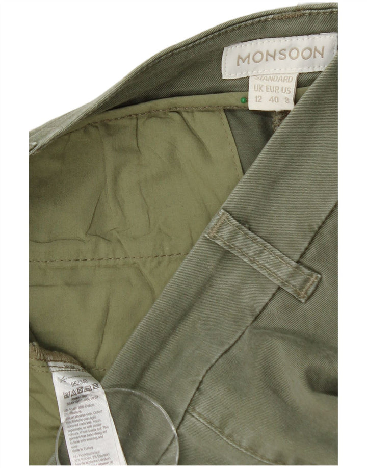 MONSOON Γυναικείο ίσιο παντελόνι Chino UK 12 Medium W32 L28 Khaki